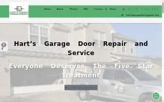 Hart's Garage Door Repair and Service website