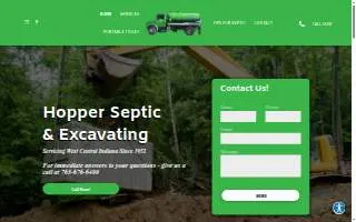 Hopper Septic & Excavating of Avon website