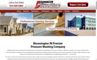 Bloomington Powerwashing and Softwashing website