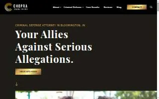 Chopra Criminal Defense website