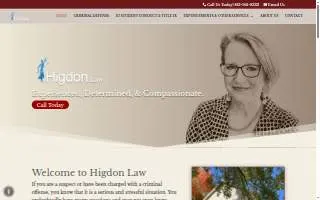 Higdon Law website