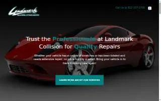 Landmark Collision Repair Center website