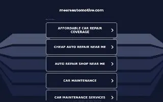 Mears Automotive website