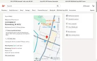 Walgreens Pharmacy of Brownsburg website