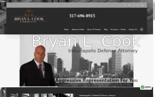 Attorney Bryan Cook Law Office website