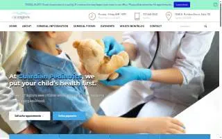 Guardian Pediatrics website