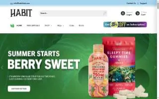 Habit Smoke Shop website