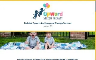 UpWord Speech Therapy, LLC of Carmel website