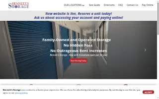 Bennett's Storage Inc website