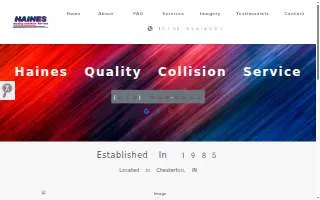 Haines Quality Collision Service website