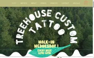 Treehouse Custom Tattoo of Chesterton website