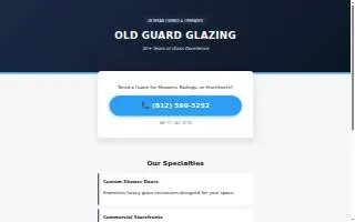 Old Guard Glazing website