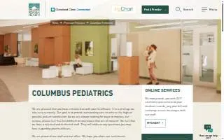 Columbus Pediatrics website