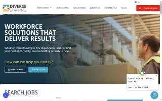 Diverse Staffing Columbus website