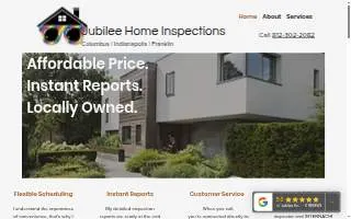 Jubilee Home Inspections website