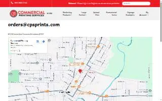 Commercial Printing Services website
