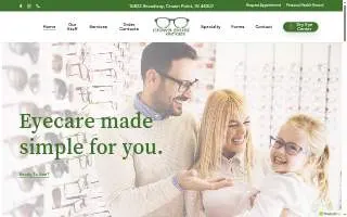Crown Point Eye Care website