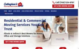 Indiana Moving Services of Crown Point website