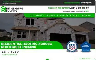 Eenigenburg Roofing of Dyer website