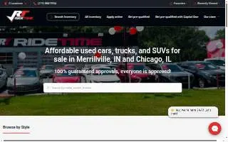 Ride Time Auto Finance website