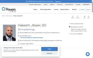 Hakeem Jibawi, DO website