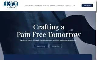 Superior Orthopedics of St. John website