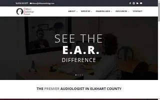 Elkhart Audiology Rehab website