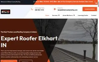 Elkhart County Roofing website