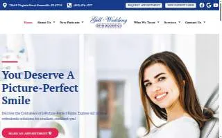 Gill Wedding Orthodontics website