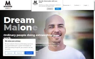Malone Workforce Solutions of Evansville website