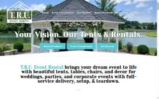 Tru Event Rental website
