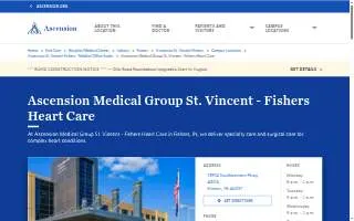 Ascension Medical Group St. Vincent - Hamilton Heart Care of Fishers website