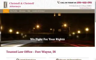 Christoff & Christoff Attorneys website