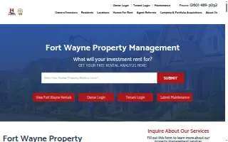 HomeRiver Group Fort Wayne Property Management website