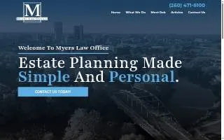 Myers Law Office website