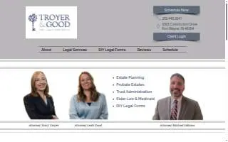 Troyer & Good, PC. The Legacy Law Office website