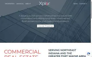 Xplor Commercial Real Estate website