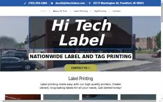 Hi Tech Label Inc website