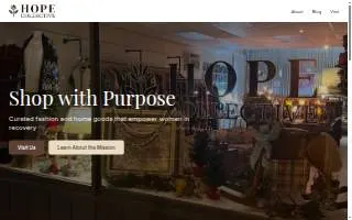 Hope Collective Resale Boutique website