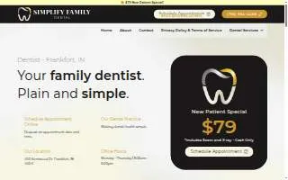 Simplify Family Dental website