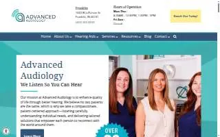 Advanced Audiology website