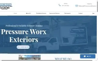 Pressure Worx Exteriors, LLC website