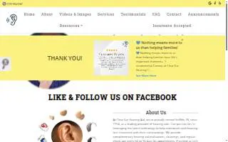 Clear Ear Hearing Aid website