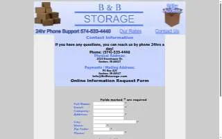 B B Storage website