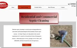 Cripe's Septic Cleaning Service website