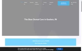Goshen Dental and Orthodontics website
