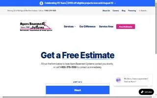 Ayers Basement Systems of Granger website