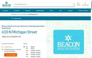 Beacon Medical Group Advanced Cardiology Specialists South Bend website