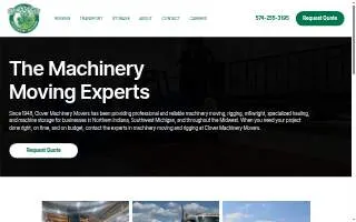 Clover Machinery Movers website