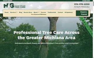 Higher Ground Tree Care website